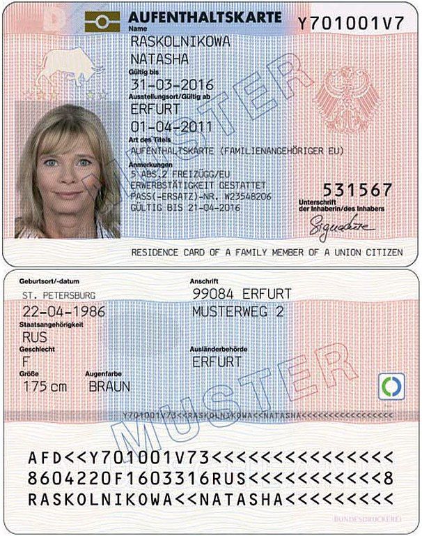 Sample Blue Card. Credit: wikimedia.org Sample Blue Card. Credit: wikimedia.org