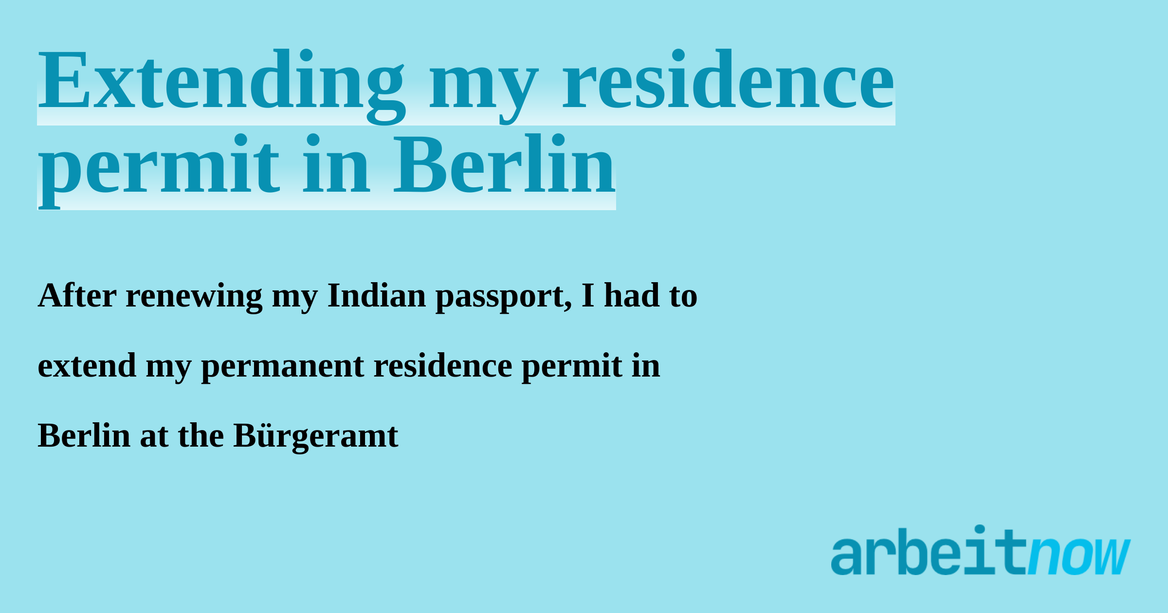 Extending my residence permit in Berlin