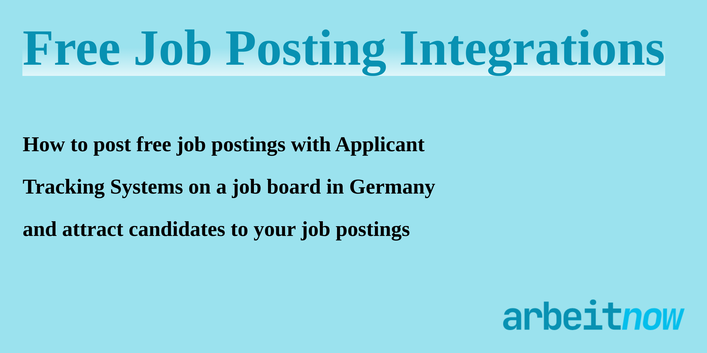 Free Job Posting Integrations