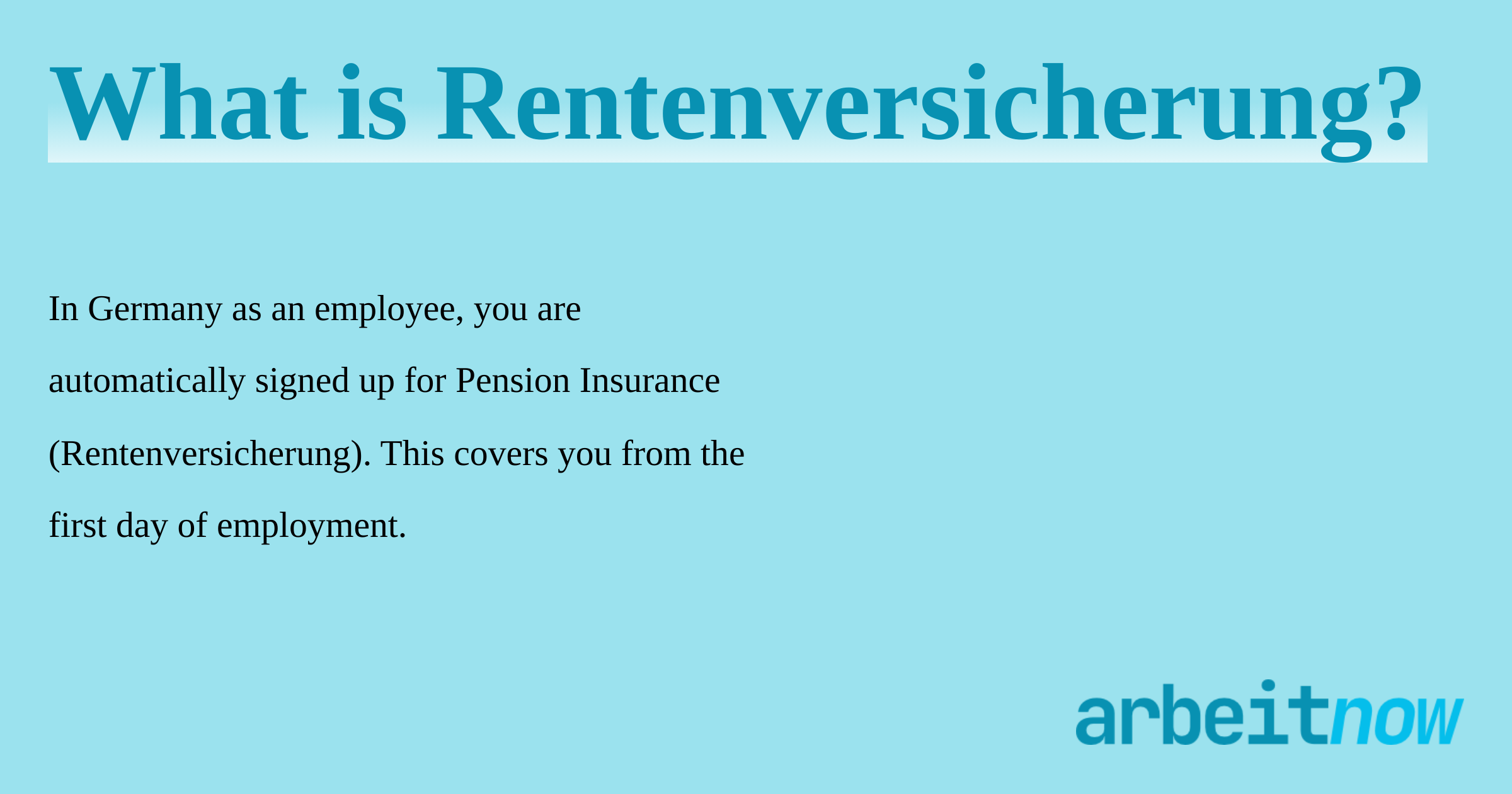 What is Rentenversicherung?