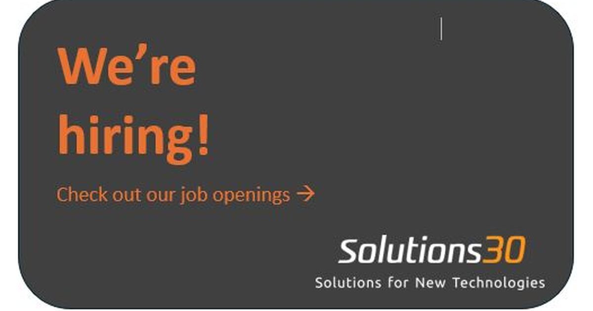 Solutions30 Field Services Süd GmbH Jobs